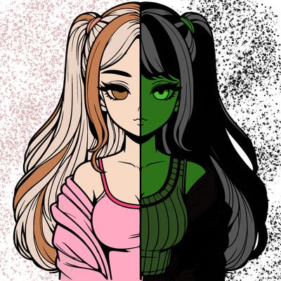 realistic girl split