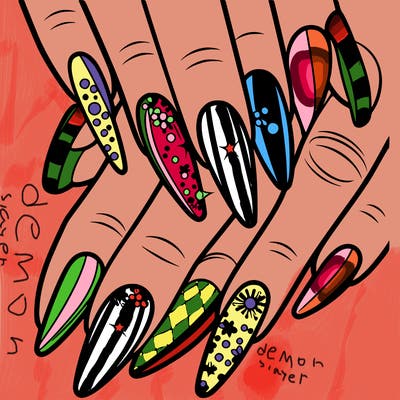 nails with a design
