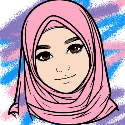 realistic girl with hijap