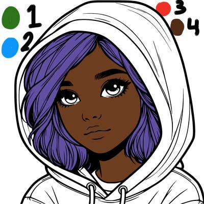 realistic girl with hoodie