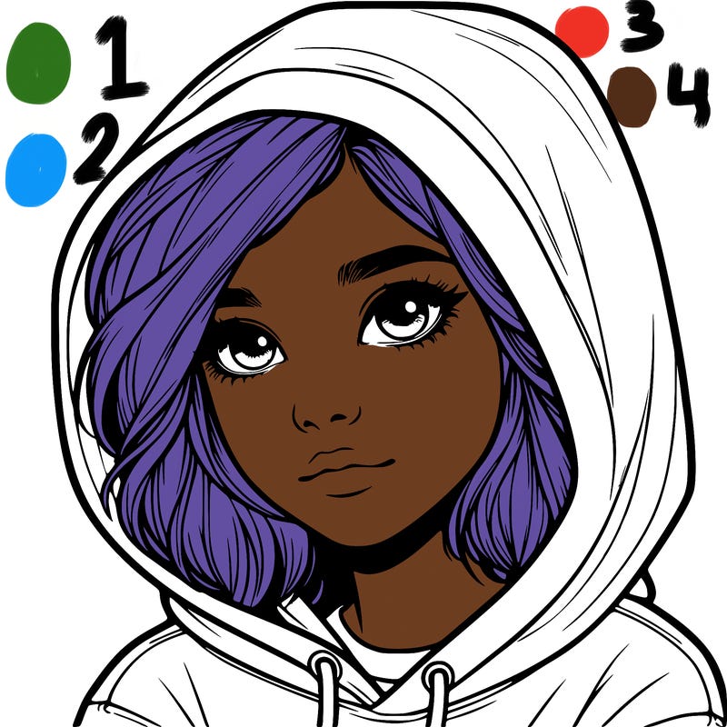 realistic girl with hoodie
