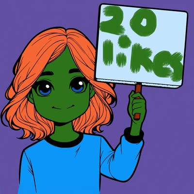 realistic girl holding up a sign