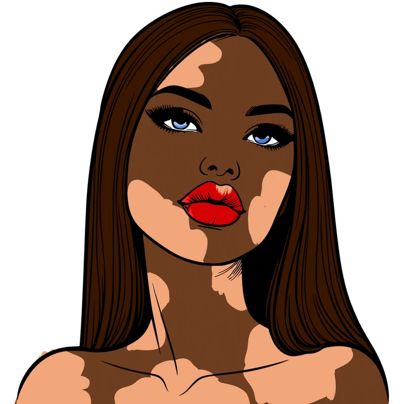 realistic woman with full lips