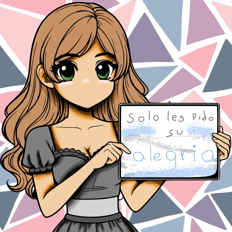 realistic pretty girl holding blank sign