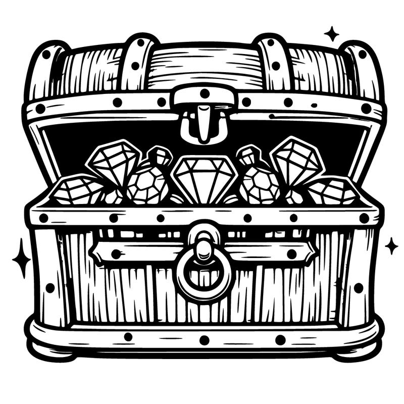 treasure chest with jewels