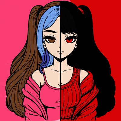 realistic girl split