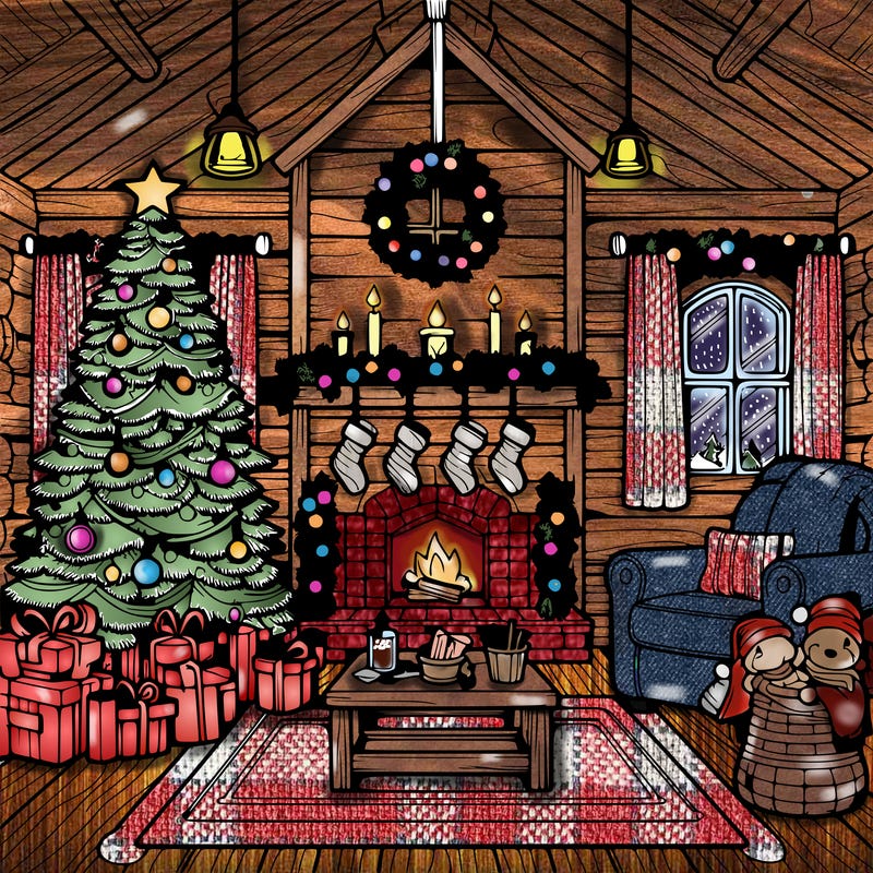 christmas house interior