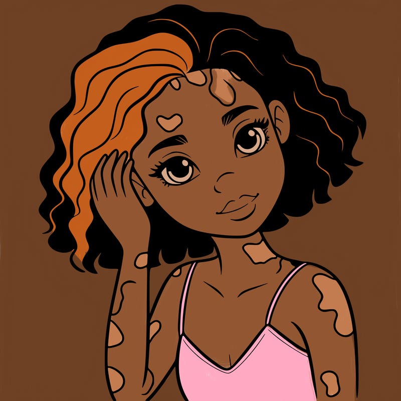 vitiligo black girl