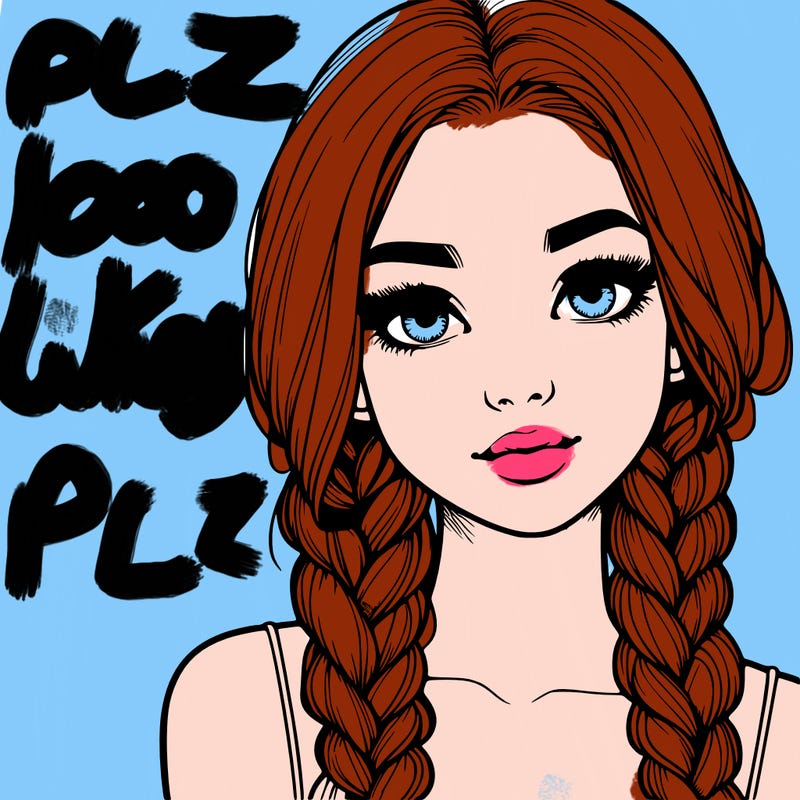 realistic girl with braids