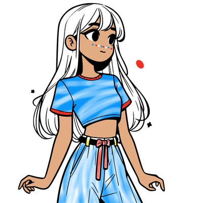 girl in a cute crop top