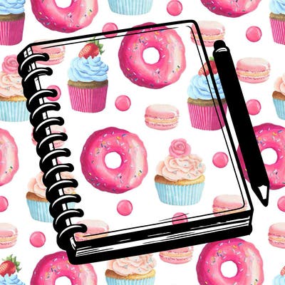 realistic blank sketch pad