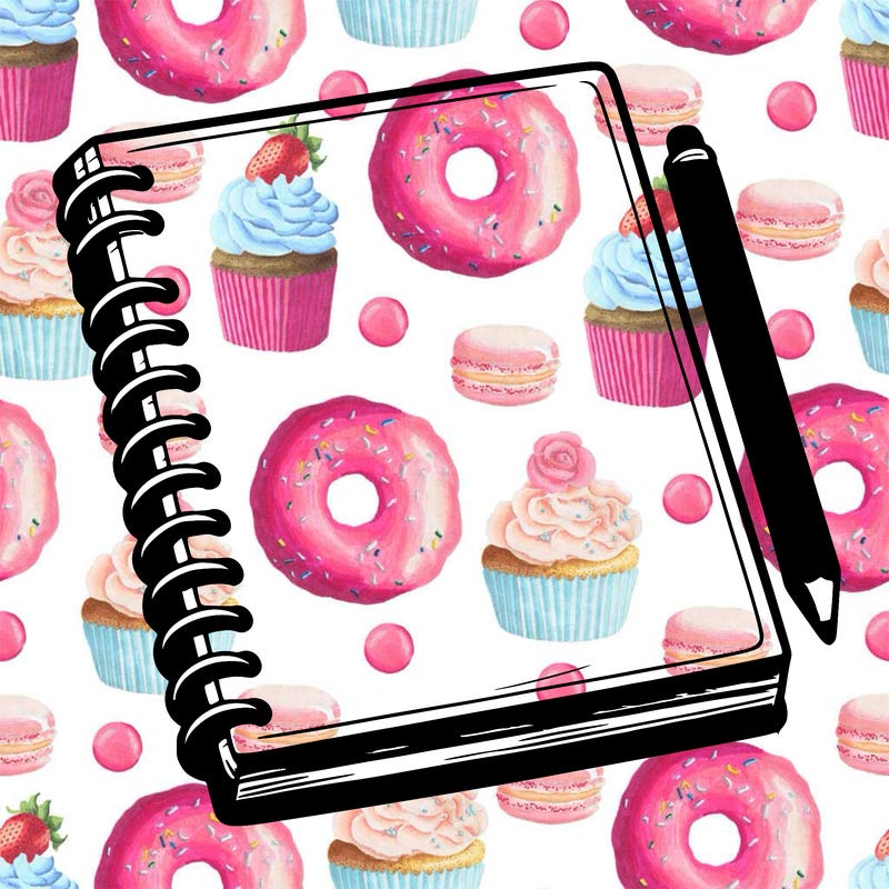 realistic blank sketch pad