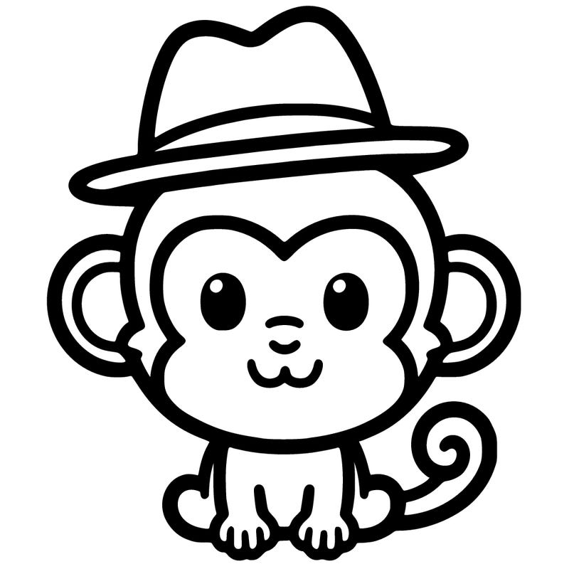 monkey with pikachu hat