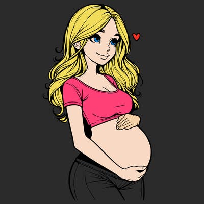 realistic pregnant girl