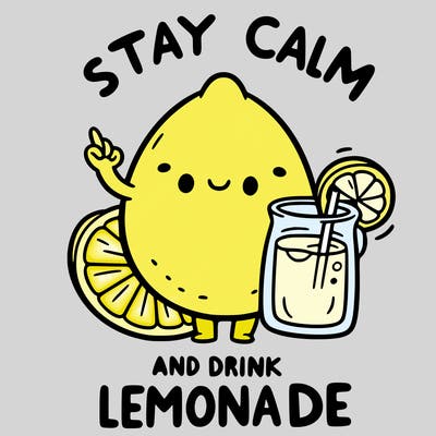 stay calm and drink lemonade