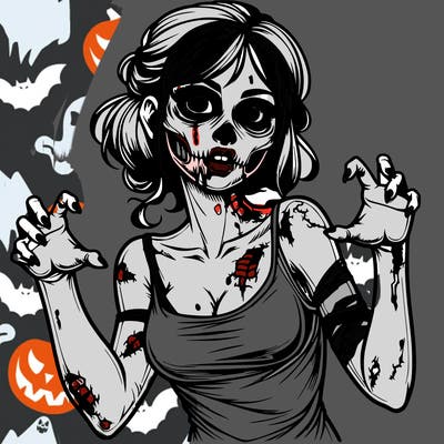 realistic zombie girl