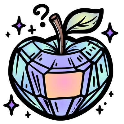 very shiny crystal apple