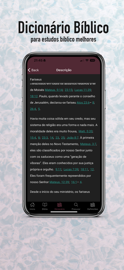 Bíblia Almeida Atualizada - Captura de tela do recurso Dicionário Bíblico no aplicativo Bíblia Almeida Atualizada