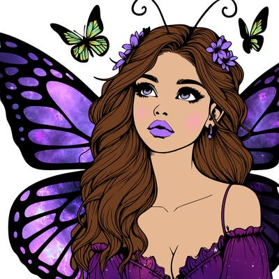 butterfly fairy realistic girl