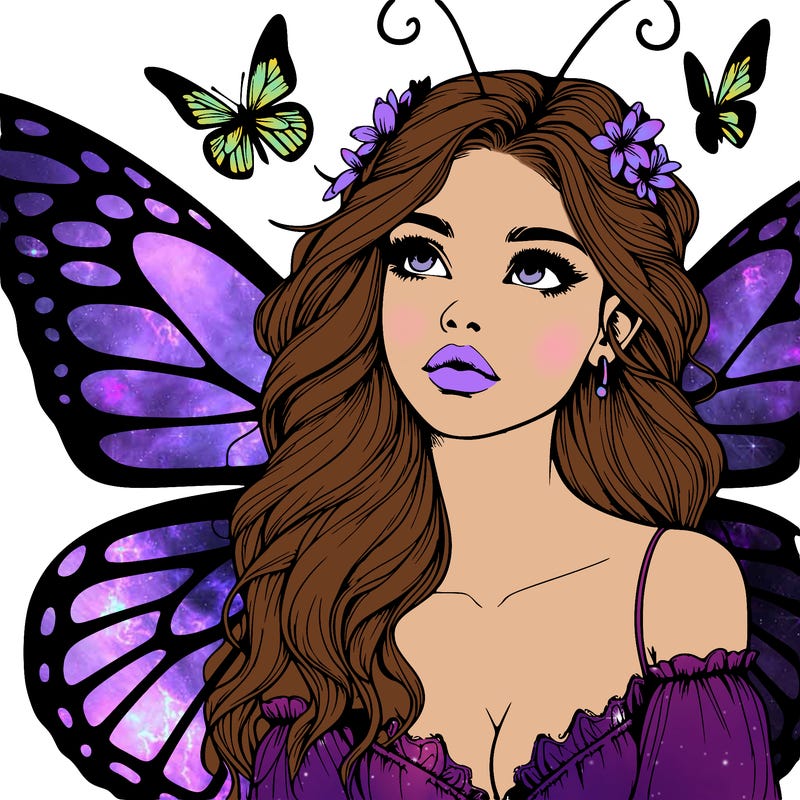 butterfly fairy realistic girl