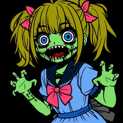 scary anime girl