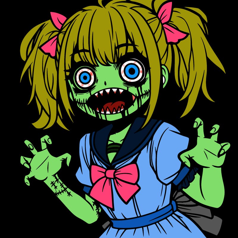scary anime girl