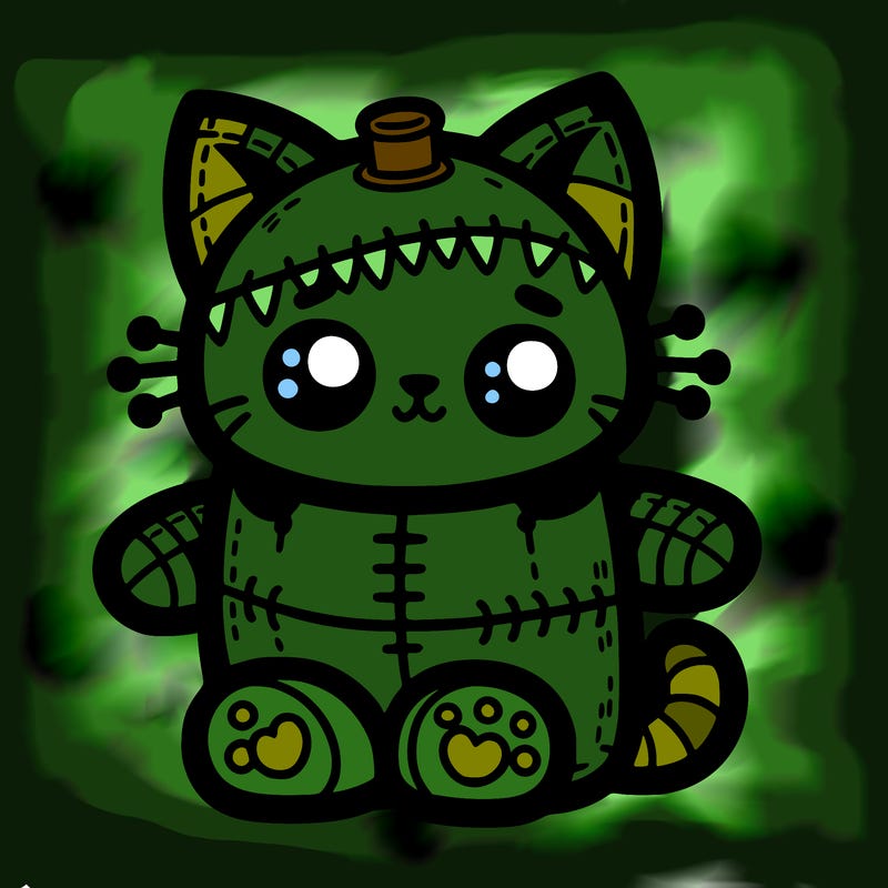 cute cat frankenstein