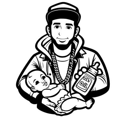 p. diddy holding baby oil