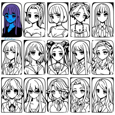 girls that look diffrent anime