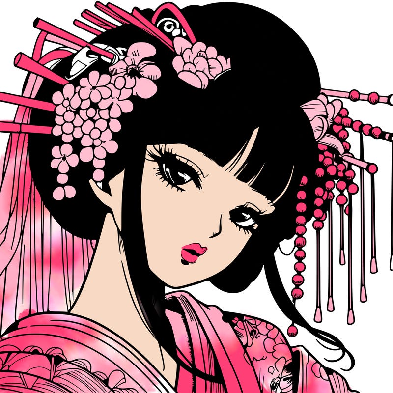 manga geisha detail