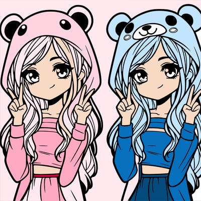 teen girl in animal costume