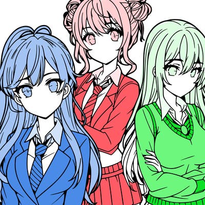 anime girls teenagers