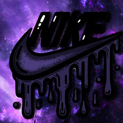 dripping nike logo