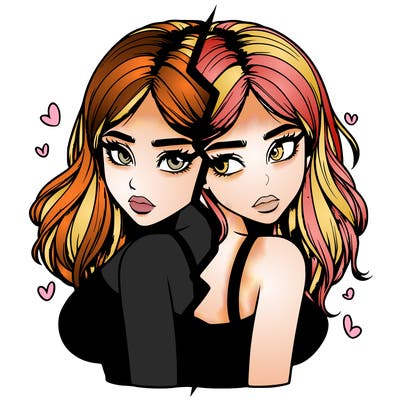 realistic girl split