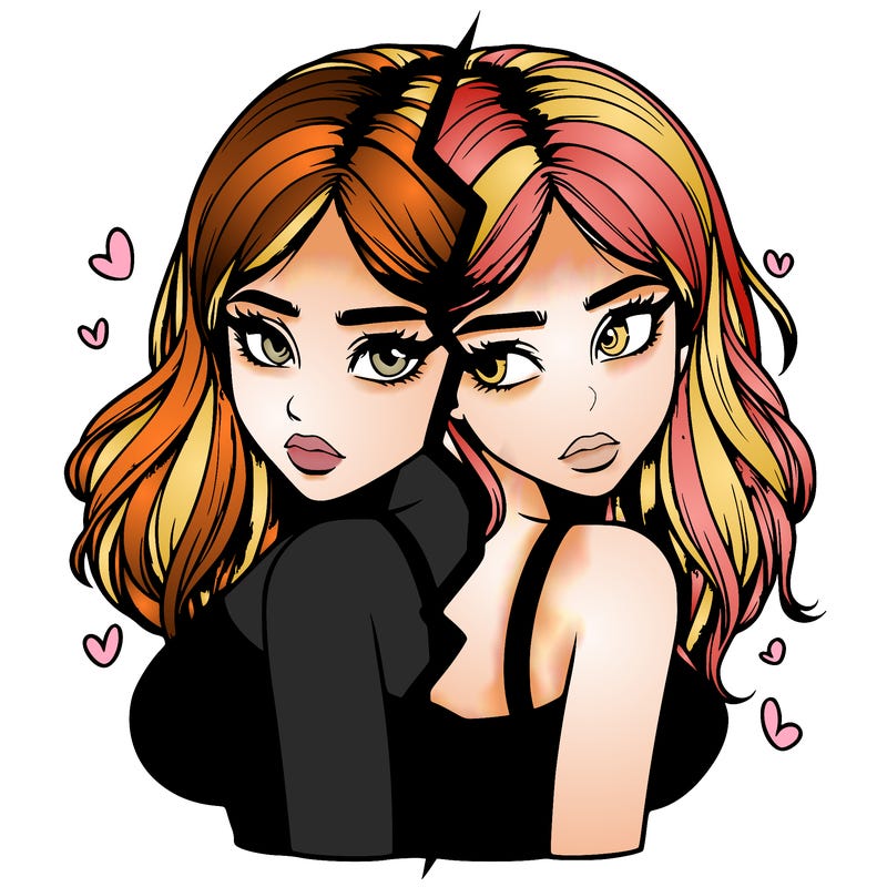 realistic girl split