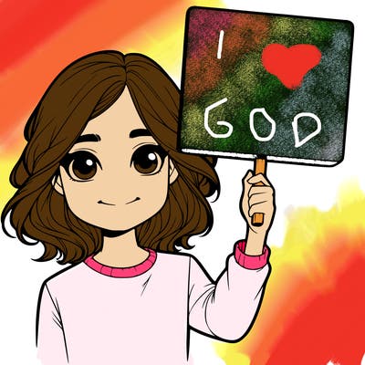 realistic girl holding up a sign