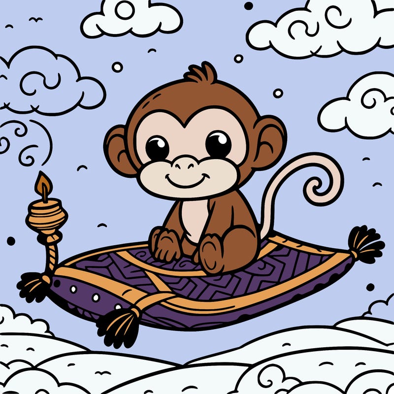 monkey on a magic carpet