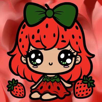cute strawberry girl