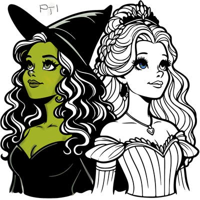 'elphaba and glinda (realistic)