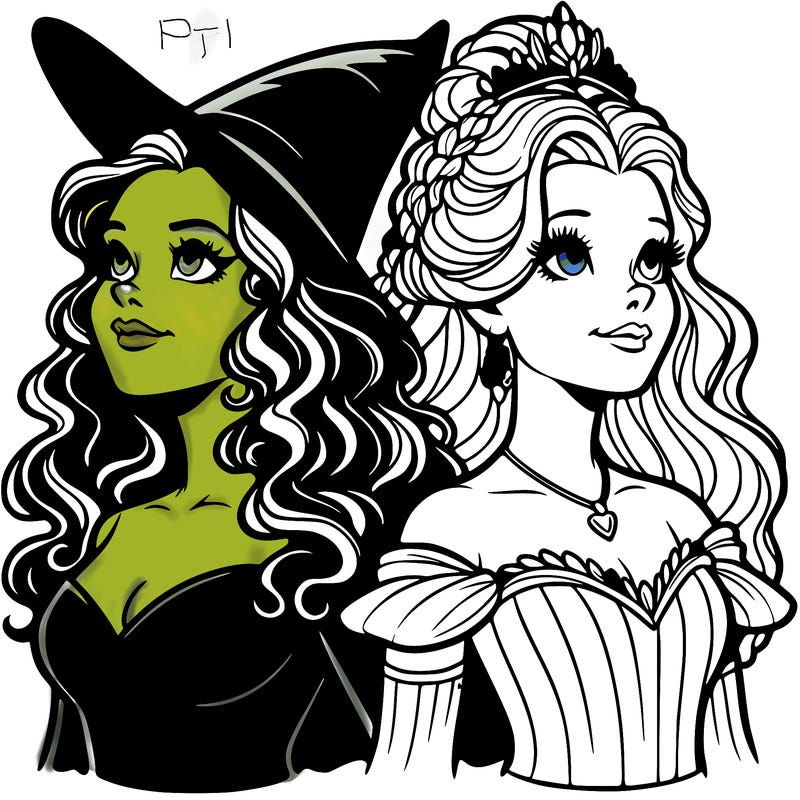 'elphaba and glinda (realistic)