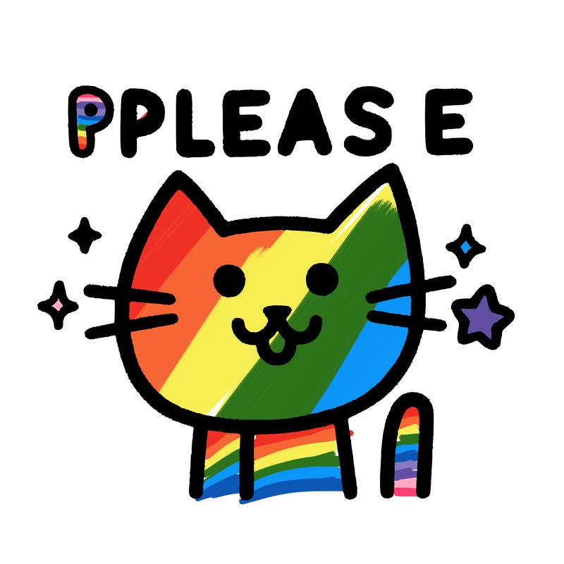 cat saying please like