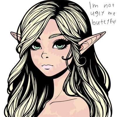 elf girl realistic dark fantasy