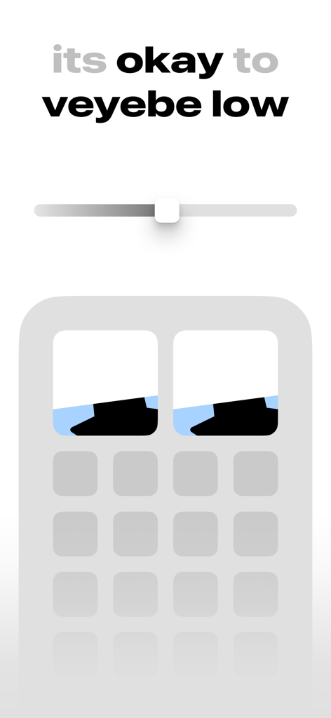 Aperçu des widgets aux yeux endormis sur un écran d'accueil d'iPhone de l'application veyebes