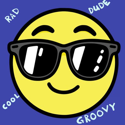 emoji with sunglasses