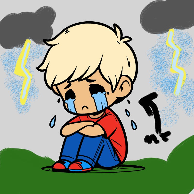 sad boy crying
