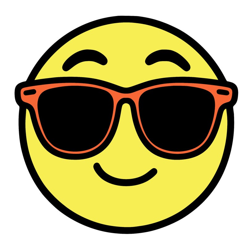 emoji with sunglasses