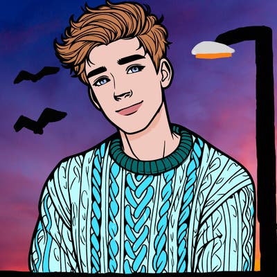 realistic guy with a beautiful jumper