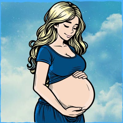 woman heavily pregnant realistic