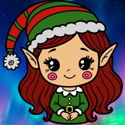 christmas elf girl