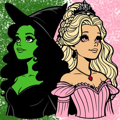 'elphaba and glinda (realistic)